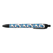Blauw patroonpatroonpatroon zwarte inkt pen (Bodem)