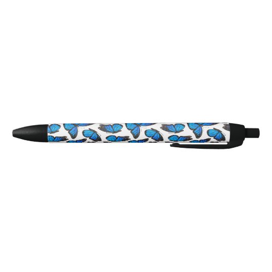 Blauw patroonpatroonpatroon zwarte inkt pen (Bodem)