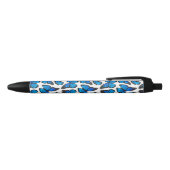 Blauw patroonpatroonpatroon zwarte inkt pen (Bovenkant)