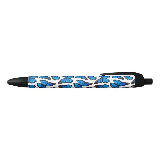 Blauw patroonpatroonpatroon zwarte inkt pen (Bovenkant)