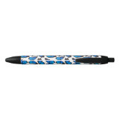 Blauw patroonpatroonpatroon zwarte inkt pen (Achterkant)