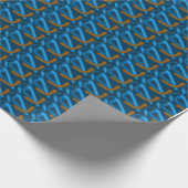 Blauw patroonverpakkingspapier cadeaupapier (Hoek)