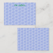 Blauw Patroonvlak Nota Kaart Notitiekaartje (Voorkant / Achterkant)
