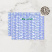 Blauw Patroonvlak Nota Kaart Notitiekaartje (Voorkant / Achterkant in situ)