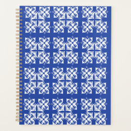 Blauw pattereerde Classic Planner