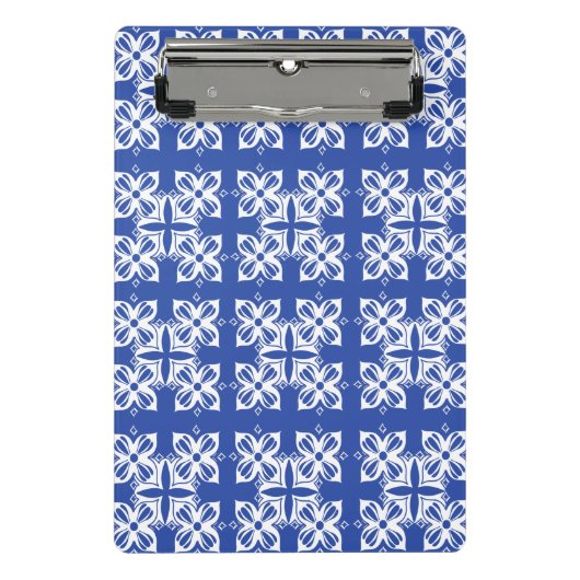 Blauw pattereerde Classic Planner Mini Klembord (Voorkant)