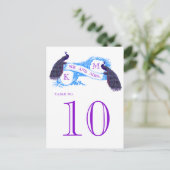 Blauw  Pauw Trouwtafel Nummer 8806CE Briefkaart (Staand voorkant)