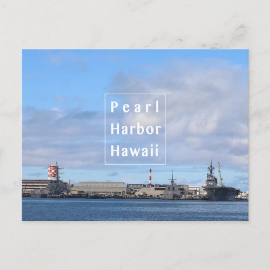 blauw Pearl Harbour-briefkaart Briefkaart (Voorkant)