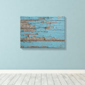 Blauw peling canvas afdruk (Insitu (Houten vloer))