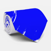 Blauw penseel Modern Witte Achtergrond Stropdas (Opgerold)