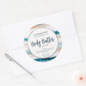 Blauw penseel Neutraal Silver Chic Product Label (Envelop)