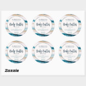 Blauw penseel Neutraal Silver Chic Product Label (Vel)