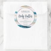 Blauw penseel Neutraal Silver Chic Product Label (Tas)