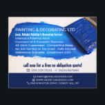 Blauw penseel, schilder en decorator Adverteren Flyer<br><div class="desc">Blauw penseel,  schilder en decorator Adverteren brochure door de Visitekaartje winkel.</div>