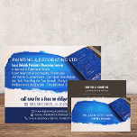Blauw penseel, schilder en decorator Adverteren Flyer<br><div class="desc">Blauw penseel, schilder en decorator Adverteren brochure door de Visitekaartje winkel.</div>