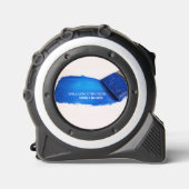 Blauw penseel, schilder en decorator rolmaat (Voorkant)