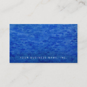 Blauw penseel waterverfwas visitekaartje