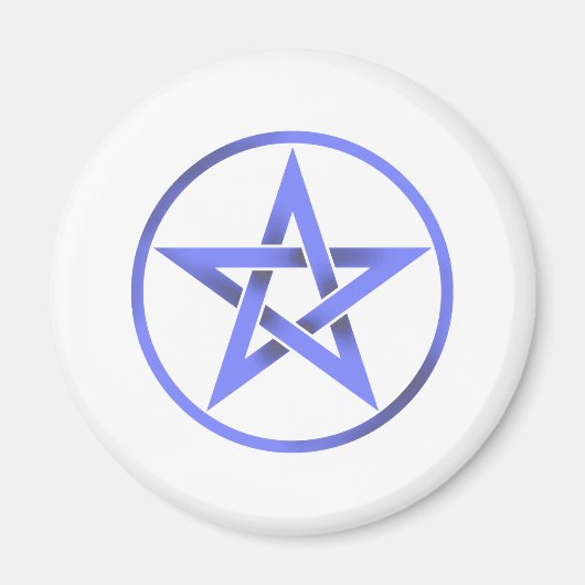 Blauw Pentagram Pentacle Magneet (Voorkant)