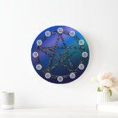 Blauw pentakel grote klok (Huis)