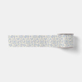 Blauw Perfect Pear Damast Bruiloft Shower Lint (Voorkant)