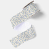 Blauw Perfect Pear Damast Bruiloft Shower Lint (Achterkant)
