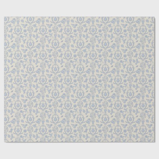 Blauw Perfect Pear Franse Landelijke Bruidscadeauf Cadeaupapier (Vlak)