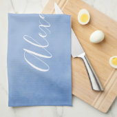 Blauw perkament beste vader ooit theedoek (Quarter Fold)