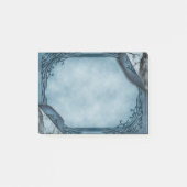 Blauw perkament gotisch post-it® notes (Voorkant)