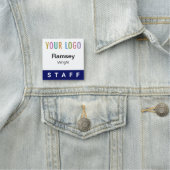 Blauw Personeel Naam Badge Event Logo Pin of Magne (In situ)