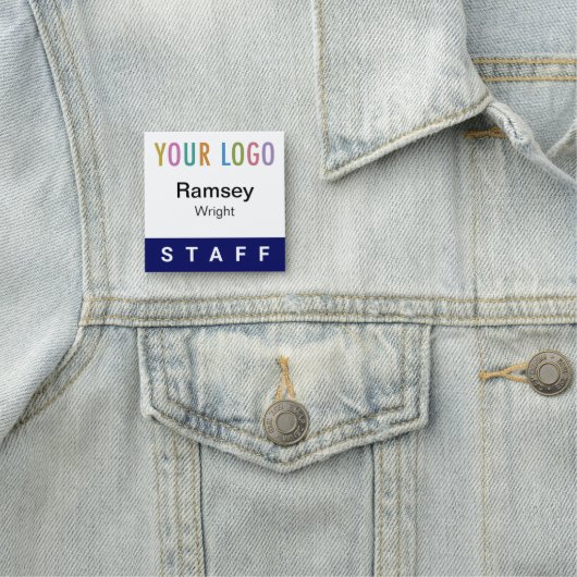 Blauw Personeel Naam Badge Event Logo Pin of Magne (In situ)