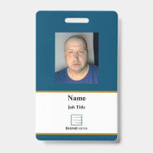 Blauw Personeels-ID-badge