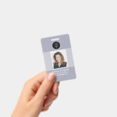 Blauw Personeelsfoto Badge Bedrijfsbarcode (Handheld)