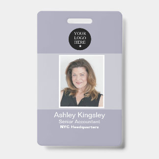 Blauw Personeelsfoto Badge Bedrijfsbarcode