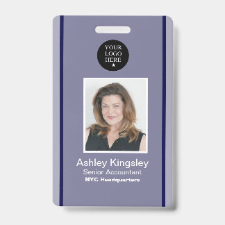 Blauw Personeelsfoto Badge Zakelijke Beveiliging