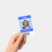 Blauw, Personeelsfoto, Logo, Streepjescode, Naam, Badge (Handheld)