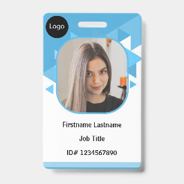 blauw Personeelslid op maat, gepersonaliseerde eig Badge