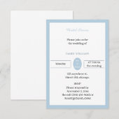 Blauw Persoonlijk Bruidsdouchefeest Kaart (Voorkant / Achterkant)