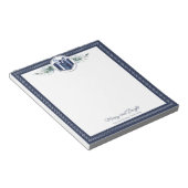 Blauw persoonlijk kerstcadeau notitieblok (Schuin)