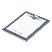Blauw persoonlijk kerstcadeau notitieblok (Linkerzijde)