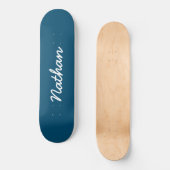 Blauw  persoonlijk skateboard (Voorkant)