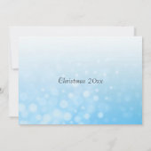  blauw Persoonlijk Snowflake Fotokerst Kaart (Achterkant)