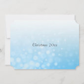  blauw Persoonlijk Snowflake Fotokerst Kaart (Achterkant)