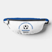 Blauw Persoonlijk Voetbalteam Middelbare School Heuptasje (Liggend)