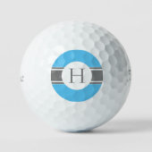 Blauw Persoonlijke Golfbal (3) HAMbWG Golfballen (Voorkant)