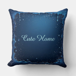 Blauw Persoonlijke Naam Aangepast Cadeau Kussen