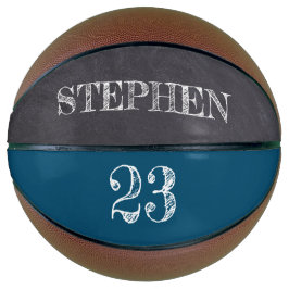 Blauw persoonlijke naambalknummeridentificatie basketbal