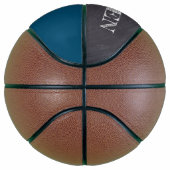 Blauw persoonlijke naambalknummeridentificatie basketbal (Rechts)