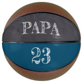 Blauw persoonlijke PAPA Ball Player-fevegetal pa Basketbal (Voorkant)