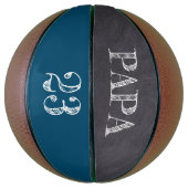 Blauw persoonlijke PAPA Ball Player-fevegetal pa Basketbal (Verticaal)
