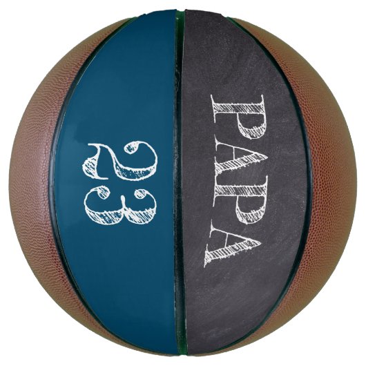 Blauw persoonlijke PAPA Ball Player-fevegetal pa Basketbal (Verticaal)